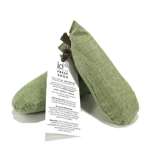 Ioco Fresh Shoe Bamboo Charcoal Pouch Natural Absorber s/2 - Green - Kitchen Antics