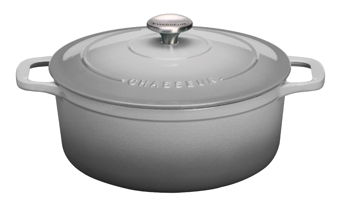 Chasseur Round Casserole 24cm / 4.0lt - Celestial Grey - Kitchen Antics