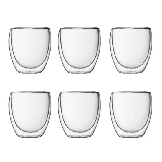 Bodum Pavina 6 pcs Double Wall Thermo-Glasses, 0.25 l, 8 oz - Kitchen Antics