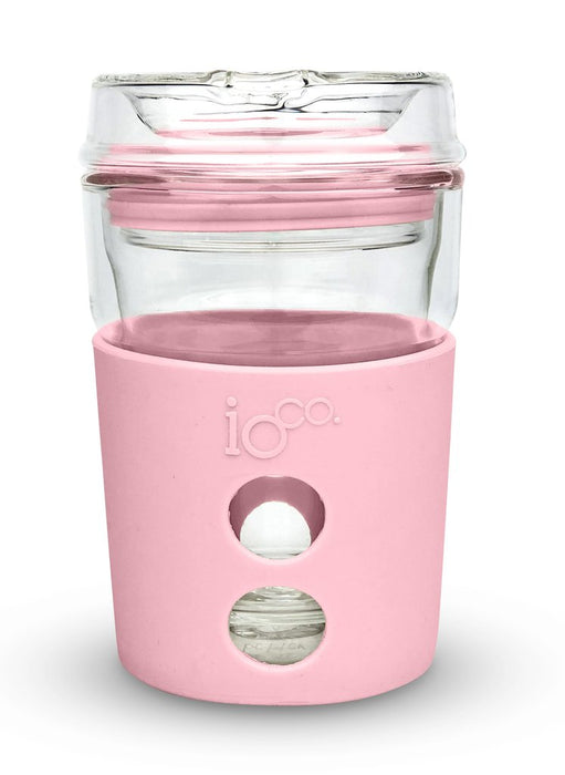 Ioco Glass Travel Mug 8oz - Marshmallow Pink - Kitchen Antics