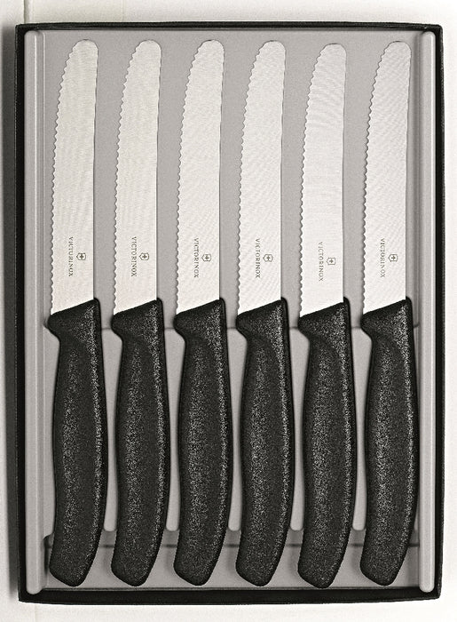 Victorinox Classic Steak Knives Set of 6 - Black - Kitchen Antics