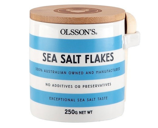 Olssons Sea Salt Flakes 250g Stoneware Jar - Kitchen Antics