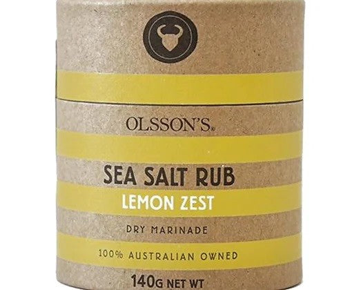 Olssons Lemon Zest Salt Rub 140g - Kitchen Antics