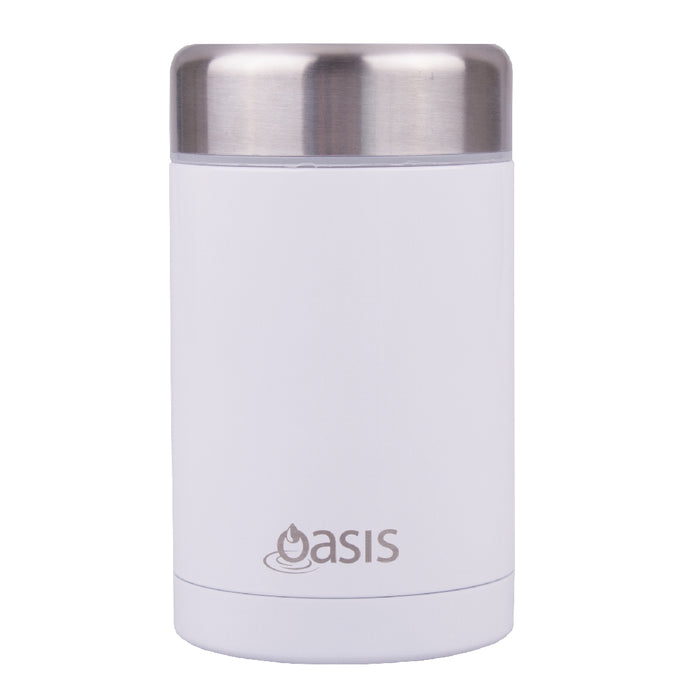 Oasis S/S Insulated Food Flask 450ml - White - Kitchen Antics