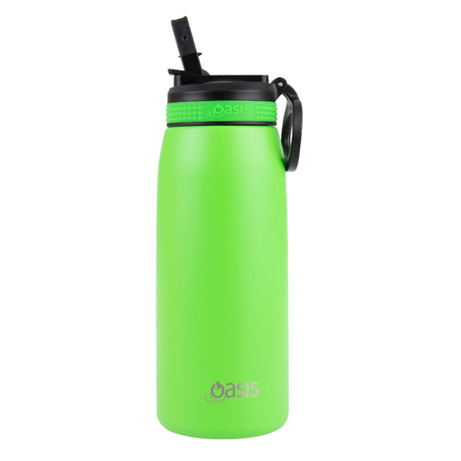 Oasis S/S Insulated Sports Bottle w/Sipper 780ml - Neon Green - Kitchen Antics
