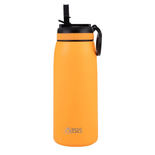 Oasis S/S Insulated Sports Bottle w/Sipper 780ml - Neon Orange - Kitchen Antics