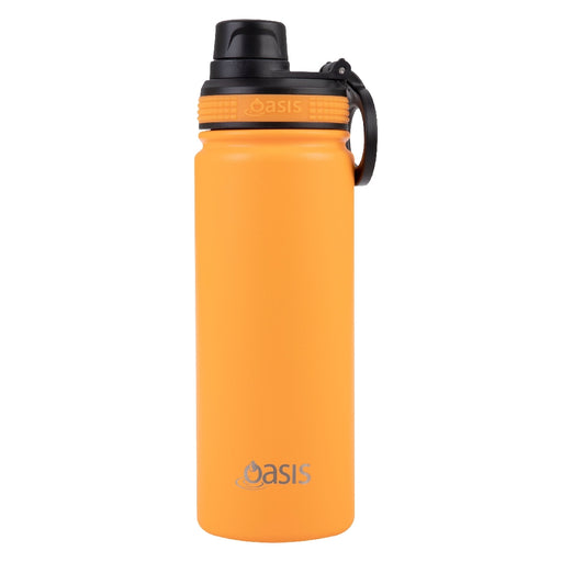 Oasis S/S Insulated Sports Bottle w/Screw Cap 550ml - Neon Orange - Kitchen Antics