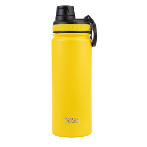 Oasis S/S Insulated Sports Bottle w/Screw Cap 550ml - Neon Yellow - Kitchen Antics