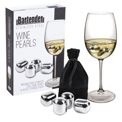Bartender Wine Pearls Set of 4 - Stainless Steel - Kitchen Antics