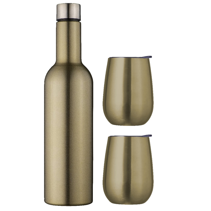 Avanti Double Wall Insulated Wine Traveller Set - Champagne
