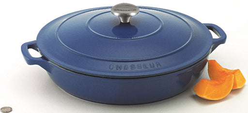 Chasseur Round Casserole 30cm / 2.5lt - Sky Blue - Kitchen Antics
