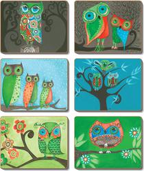 Cinnamon 'Owls' Coasters set of 6 - Kitchen Antics