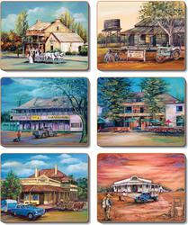Cinnamon 'Old Hotels' Placemats Set of 6 - Kitchen Antics