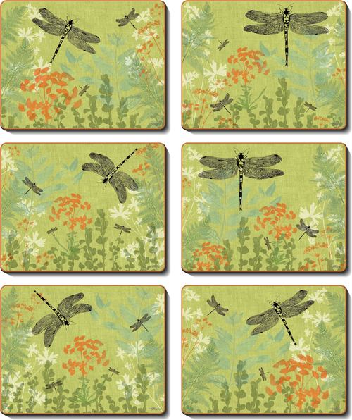 Cinnamon 'Dragonfly Delights' Coasters Set of 6 - Kitchen Antics