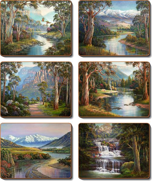 Cinnamon 'Away from it All' Coasters Set of 6