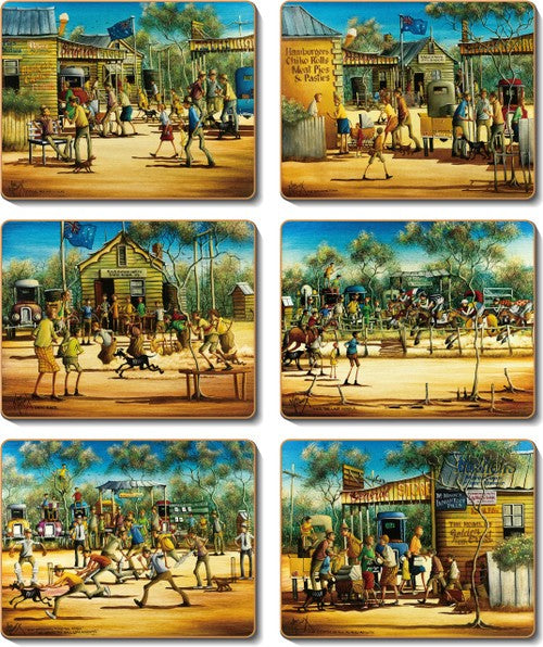 Cinnamon 'The Old Hometown' Coasters Set of 6 - Kitchen Antics