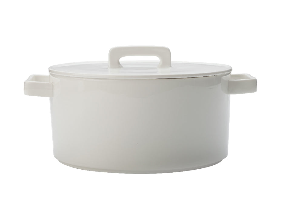 MW Epicurious Round Casserole 2.6L White Gift Boxed