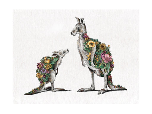 MW Marini Ferlazzo Australian Families Tea Towel 50x70cm Kangaroo - Kitchen Antics