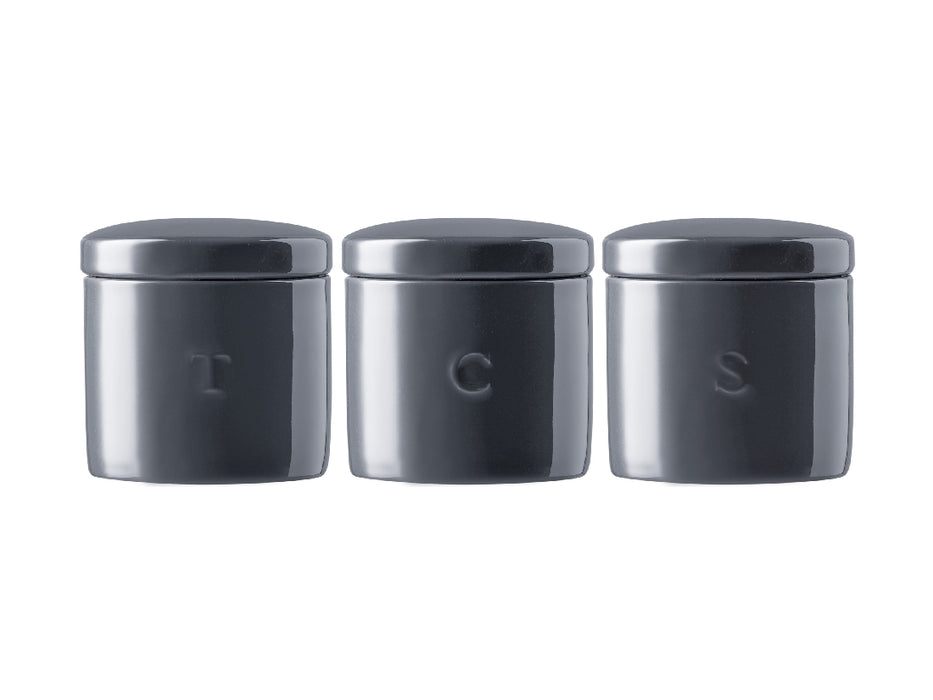 MW Epicurious Canister 600ML Set of 3 Grey Gift Boxed