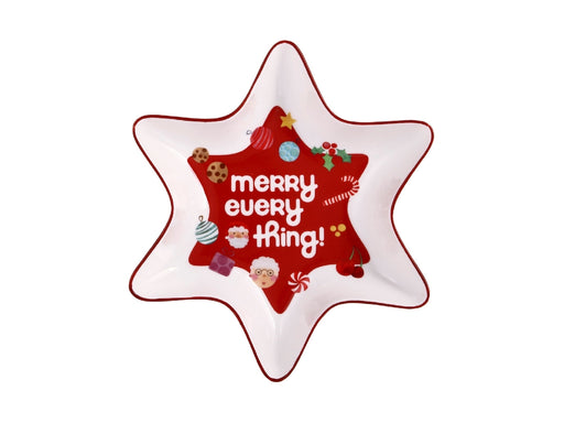 MW Kasey Rainbow Sparkly Season Star Dish 21.5cm Red Gift Boxed - Kitchen Antics