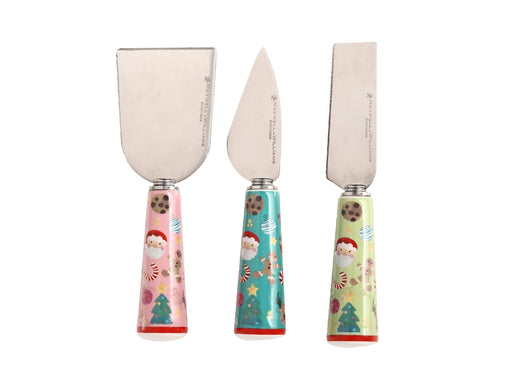 MW Kasey Rainbow Sparkly Season Cheese Knife Set 3pc Gift Boxed - Kitchen Antics