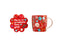 MW Kasey Rainbow Sparkly Season Mug 350ML & Coaster Set Red Gift Boxed - Kitchen Antics