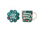 MW Kasey Rainbow Sparkly Season Mug 350ML & Coaster Set Dark Green Gift Boxed - Kitchen Antics
