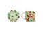 MW Kasey Rainbow Sparkly Season Mug 350ML & Coaster Set Light Green Gift Boxed - Kitchen Antics