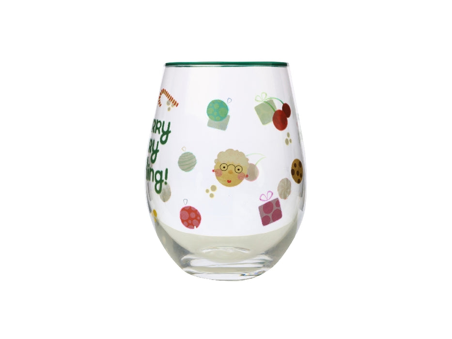 MW Kasey Rainbow Sparkly Season Stemless Glass 500ML Dark Green Gift Boxed - Kitchen Antics