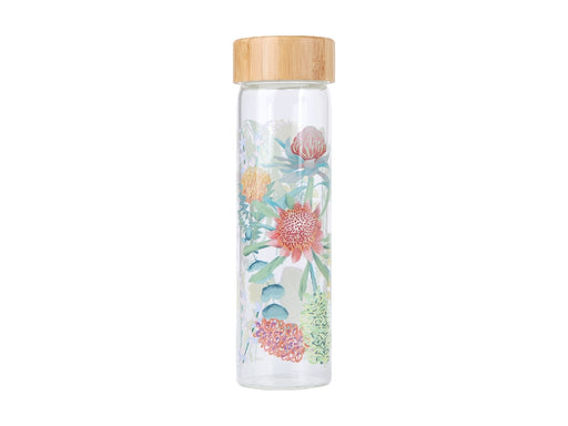 MW Royal Botanic Gardens Native Blooms Glass Water Bottle 550ML - Kitchen Antics