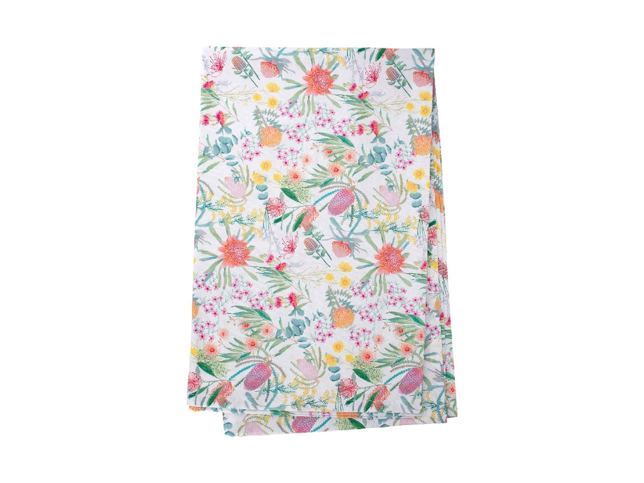 MW Royal Botanic Gardens Native Blooms Cotton Rectangular Tablecloth 270x150cm - Kitchen Antics