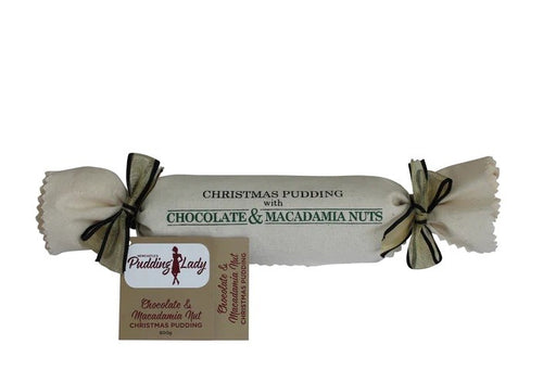 Pudding Lady Christmas Pudding Choc Macadamia 800g - Log - Kitchen Antics
