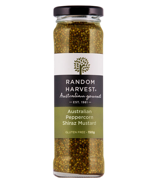Random Harvest Peppercorn Shiraz Mustard 150gm - Kitchen Antics