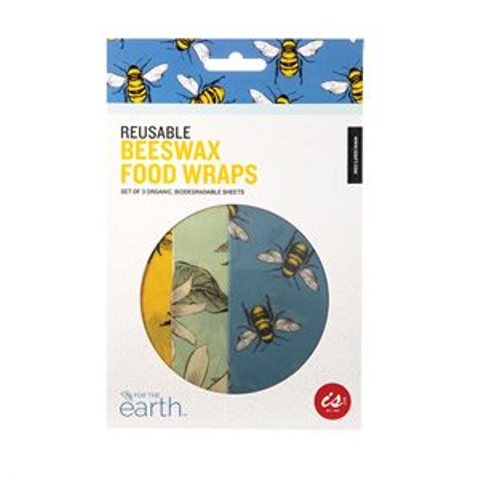 IS Reusable Beeswax Food Wraps - Set of 3