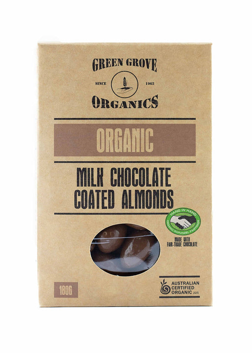 Green Grove Organic Milk Chocolate Coated Almonds 180g - Kitchen Antics