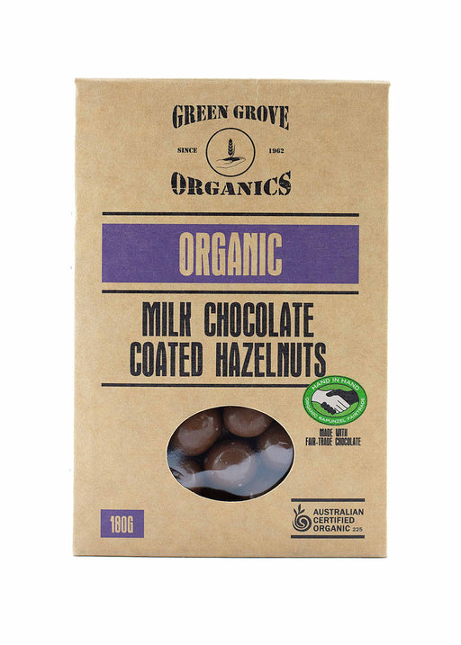 Green Grove Organic Milk Chocolate Coated Hazelnuts 180g - Kitchen Antics