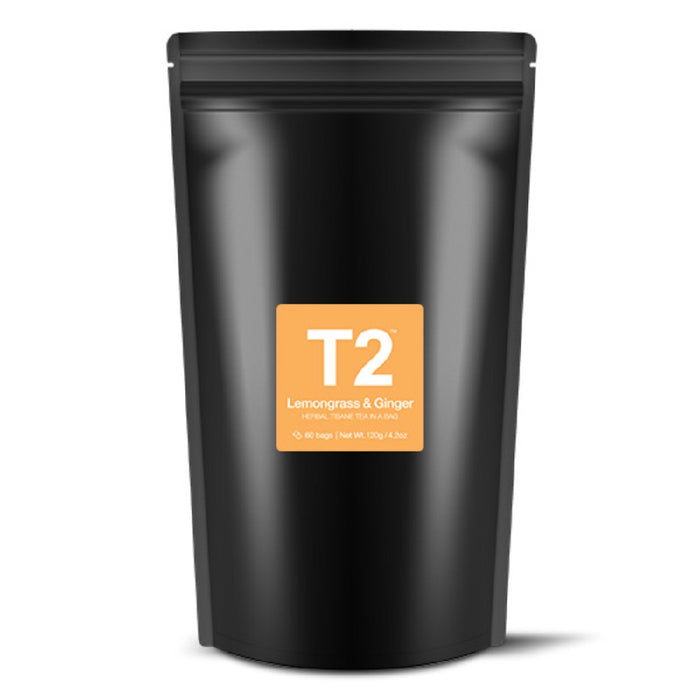 T2 Tea Bags Foil 60pk - Lemongrass & Ginger