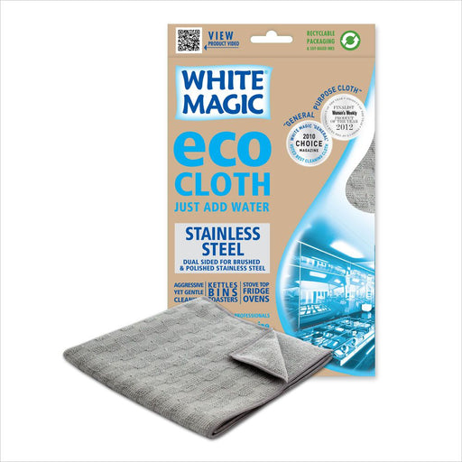 White Magic Microfibre Eco Cloth - Stainless Steel - Kitchen Antics