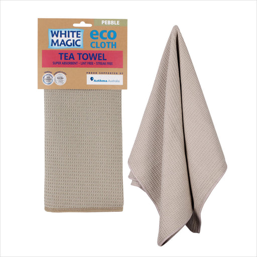 White Magic Tea Towel Eco Cloth - Pebble - Kitchen Antics