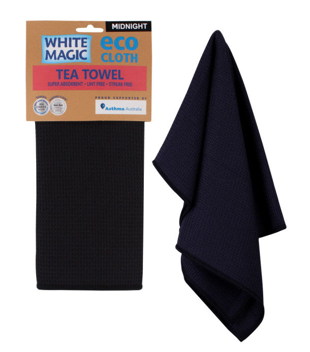 White Magic Tea Towel Eco Cloth - Midnight - Kitchen Antics