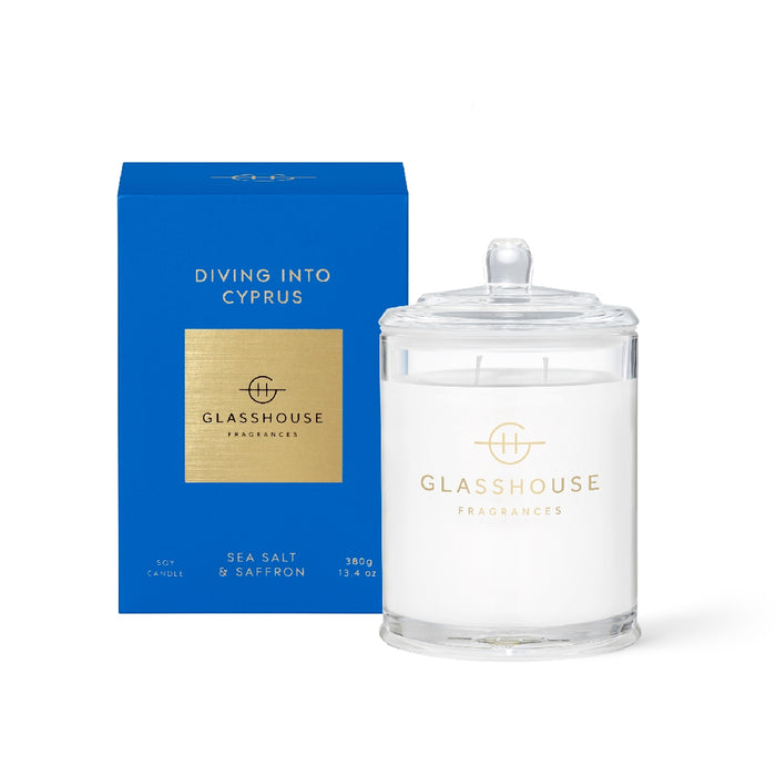 Glasshouse Candle 380g - Diving Into Cyprus - Kitchen Antics