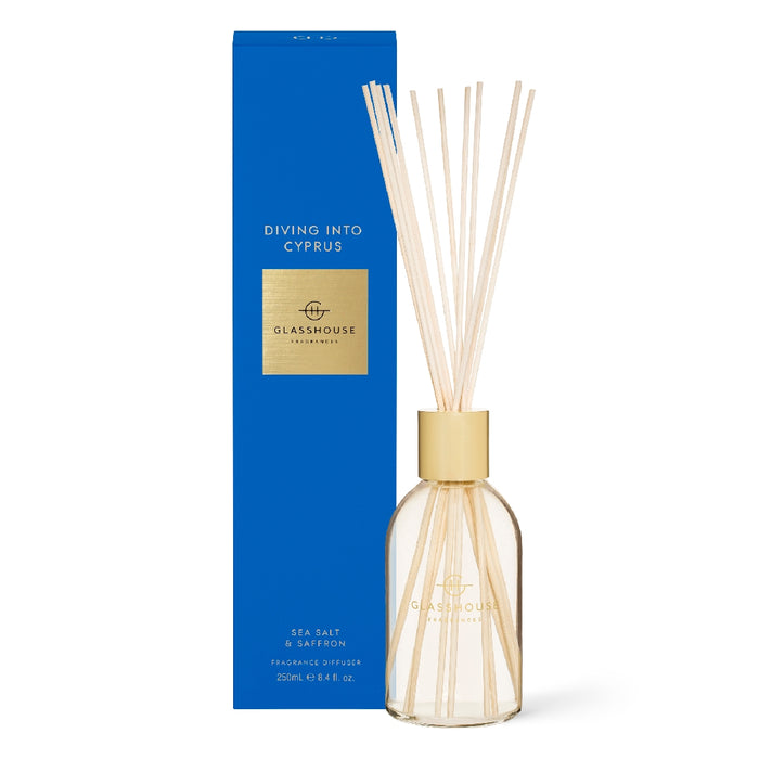 Glasshouse Diffuser 250ml - Diving Into Cyprus