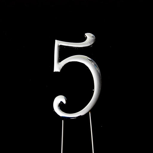 Cake & Candle Cake Topper - Silver #5 - Kitchen Antics