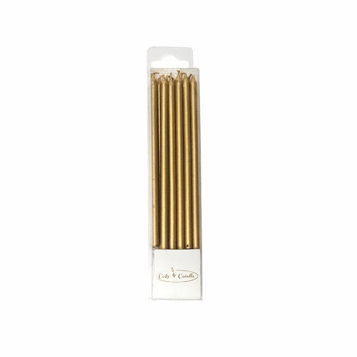 Cake & Candle - Cake Candles Pack of 12 - Gold - Kitchen Antics