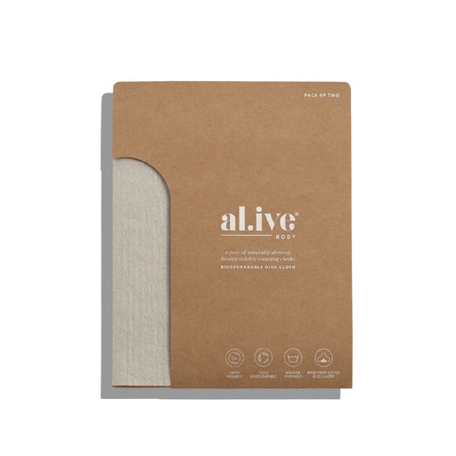 al.ive Kitchen Biodegradable Dish Cloth - 2pk