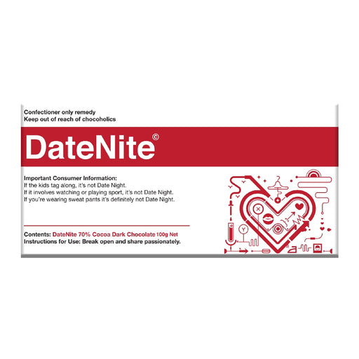 Date Nite Chocolate 100g - Dark - Kitchen Antics