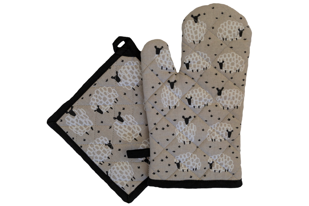 AG Oven Glove & Pot Holder - Grey Sheep - Kitchen Antics